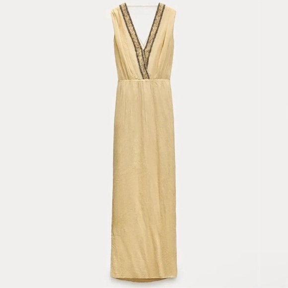 ZARA EMBROIDERED BEADED DRESS ZW COLLECTION NWT - Picture 12 of 16